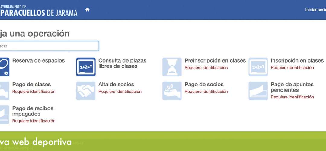 Alquileres y trámites deportivos en el nuevo portal de internet