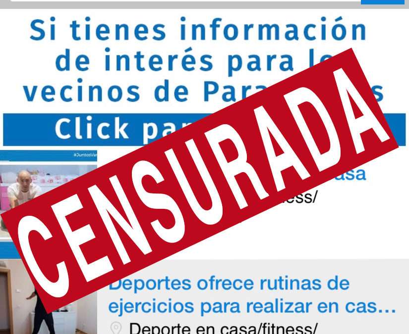 El Alcalde de Paracuellos nos da un plazo de 48 horas para retirar nuestra App y contenido de nuestra web